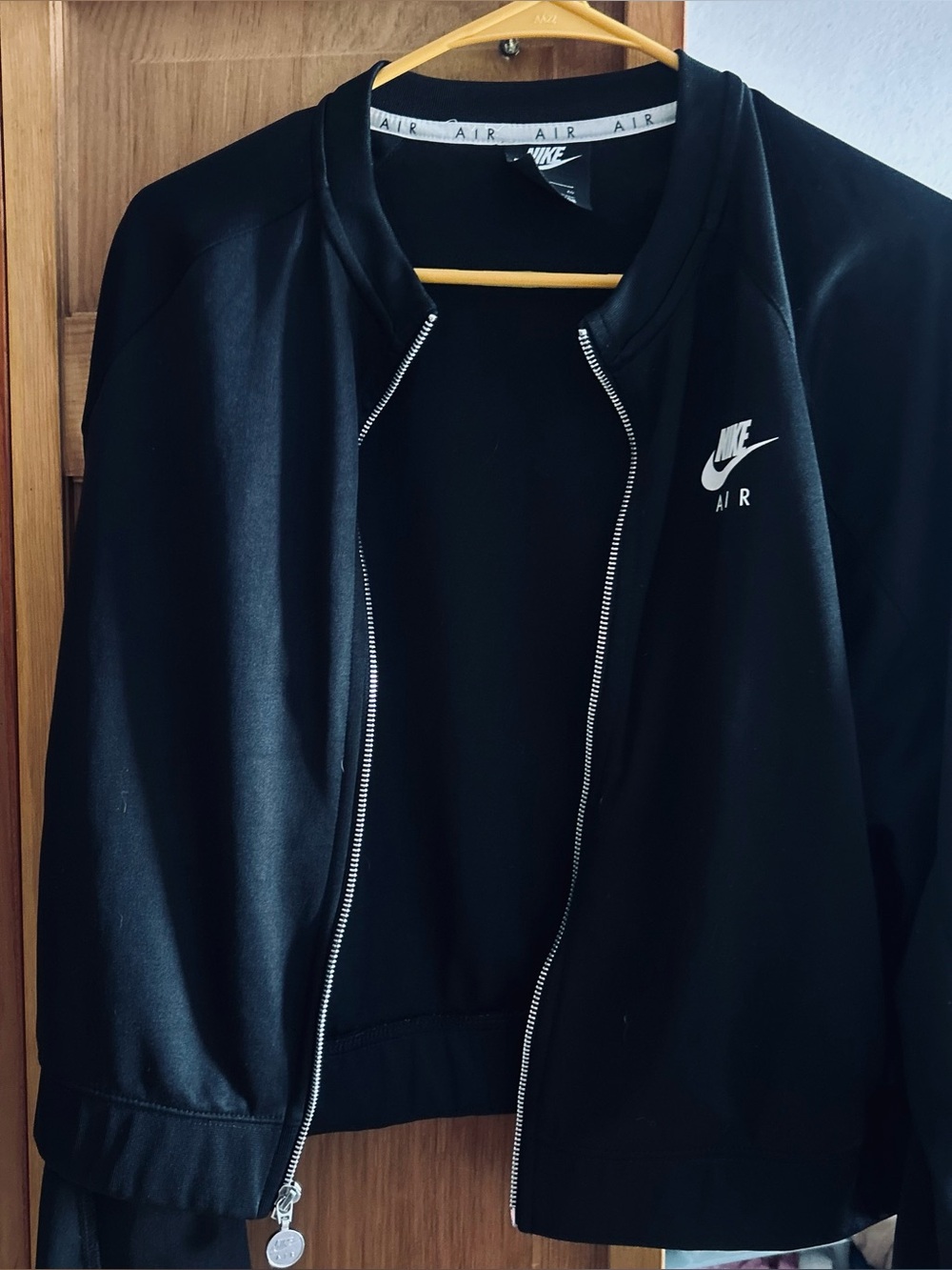 Nike Black Women's Air Zip-Front Varsity Jacket